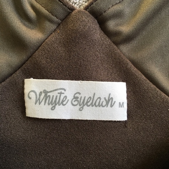 Coachella Vibe!! Whyte Eyelash Brown / Taupe Fringe Dress/ Shirt - Picture 5 of 5